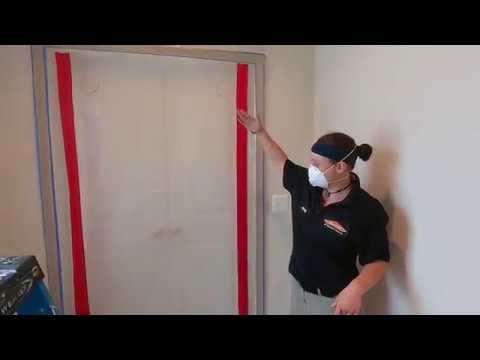 Setting up Containment at a Pigeon Cleanup