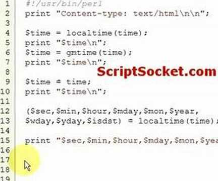 Perl Tutorial 22 - What's The Time?