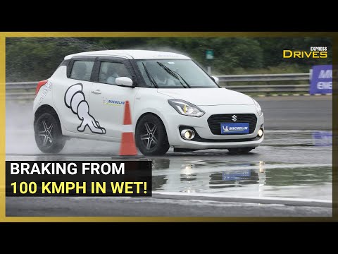 Michelin ENERGY XM2+ wet braking and handling test