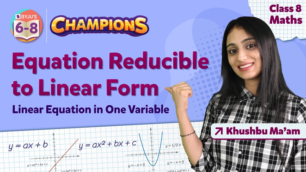 Reducing Equations to Simpler Form Class 8 Maths -  Linear Equation in One Variable Questions