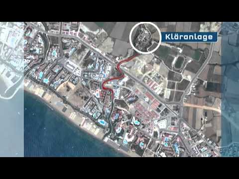 Abwasser am Strand in der Türkei