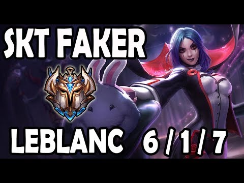 SKT Faker LEBLANC vs RENEKTON ⭐ Ranked Challenger Korea