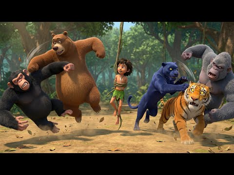 Who tied Mowgli to the tree 😱 | Sherkhan vs Bagheera Fight | Jungle Book Story | Episode 11