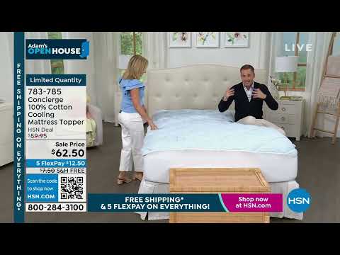 Concierge Collection 100% Cotton Cooling Mattress Topper