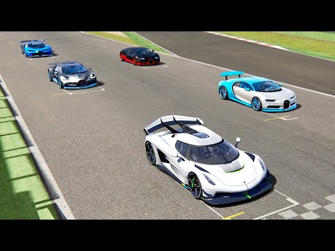 Koenigsegg Jesko vs Bugatti Supercars - Imola