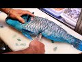 Japanese Street Food GIANT BLUE PARROTFISH Okinawa Seafood Japan