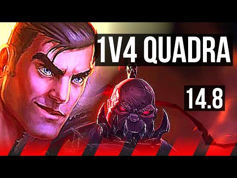 JAYCE vs SION (TOP) | 1v4 Quadra, 12 solo kills, Legendary, 20/3/6, 44k DMG | EUW Master | 14.8