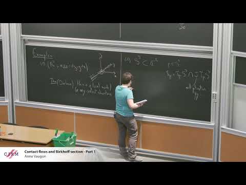 Anne Vaugon : Contact flows and Birkhoff sections - part 1