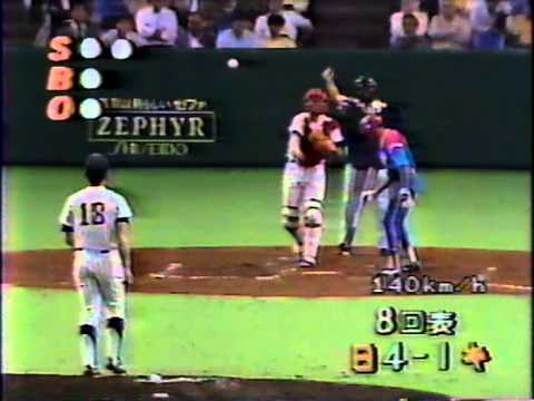 1989 野茂英雄  アマチュア野球 全日本－キューバ 捕手古田