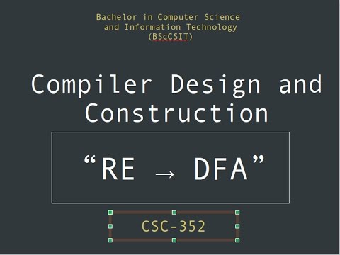 Compiler Design and Construction || RE to DFA || Part - 2 || CSC - 352 || BScCSIT
