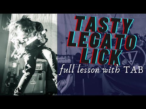 [Guitar Lesson] Learn this tasty legato guitar lick!  with TAB
