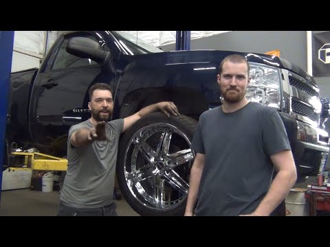 Chevy Silverado Belltech lowering struts installed to get level