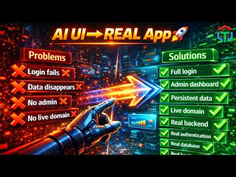 From AI UI into a REAL SaaS Web & App 🚀 (No Code Deployment)