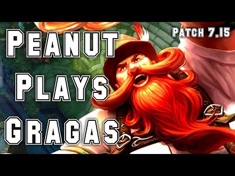 SKT T1 Peanut Plays Gragas vs Kayn Jungle - S7 Ranked | Patch 7.15