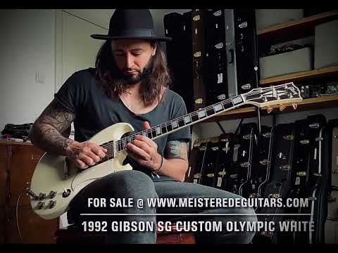 Gibson SG Custom in Olympic White Natural Aged = Real Vintage Flair, 3 Pickups! 1992 - Olympic White image 26