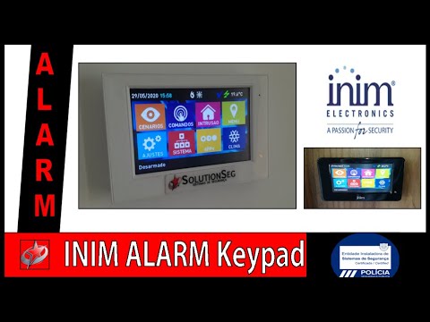 Inim Electronics Alarm Touchscreen Keypad Alien Presentation - Teclado Alarme Touchscreen de 4"