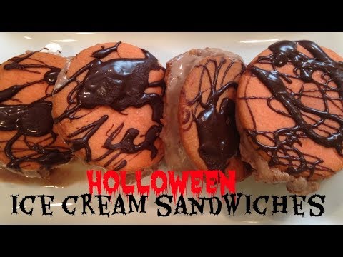 HOW TO MAKE HALLOWEEN ICE CREAM SANDWICHES | ThymeWithApril Video