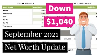 September 2021 Net Worth Update | Down $1000 | Under $450,000