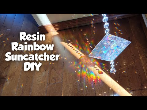Rainbow Resin Suncatcher DIY | Rainbow prism suncatcher | Resin Suncatchers DIY