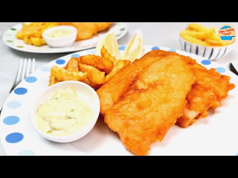 Easy Crispy Fish and Chips Recipe (No Beer) | Homemade Tartar Sauce Recipe
