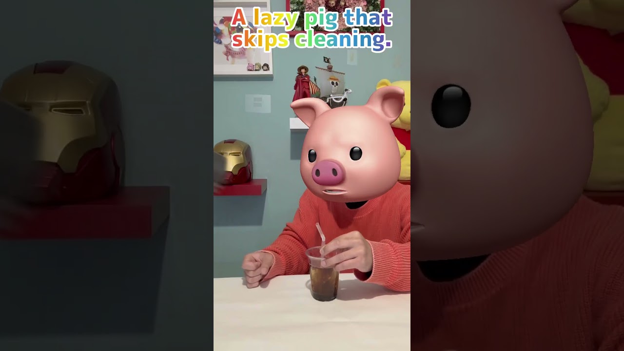 A lazy pig that skips cleaning.🐭🔥🔥🔥 #shorts #funny #prank