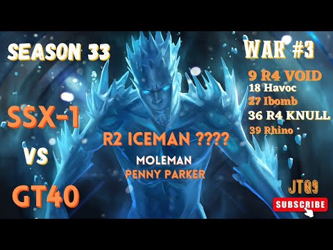 SSX-1 season 33 war #3 vs GT40 Guerreros Z MCOC Marvel Contest of Champions