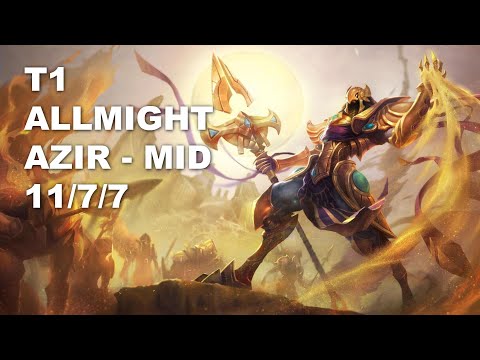 T1 Allmight Mid Azir vs LeBlanc - KR Challenger Rank Game 10.7