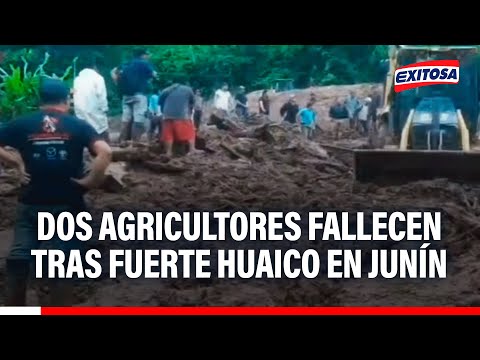 🔴🔵 Tragedia en Junín: Dos agricultores mueren sepultados por huaico y otros permanecen desaparecidos