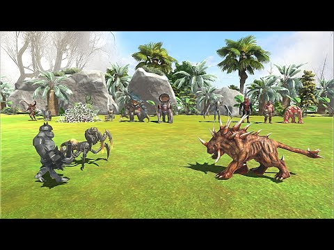 2 VS 1 MUTANT WITH ALIEN VS INFERNALS - Animal Revolt Battle Simulator