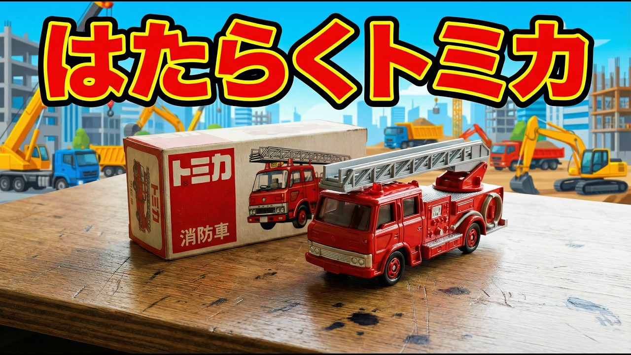 【わくわく坂コース🚗】消防車・救急車・ダンプカーが大集合！はたらく車トミカレース｜子供向けのりもの Epic Toy Car Ramp Race 🚗 #はたらく車 #トミカ