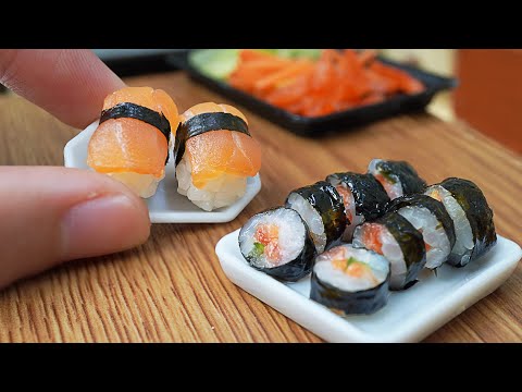 How To Make Miniature Sushi| ASMR Cooking Mini Food | Japanese Recipe