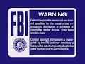 Blue FBI Warning Screens 2000 2003 DVD Quality