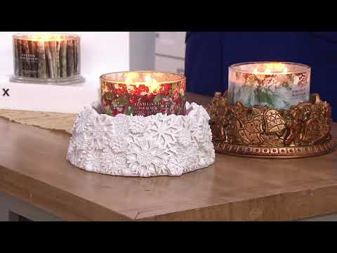 HomeWorx by Harry Slatkin Decorative Holiday Candle Pedestals on QVC