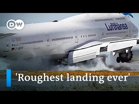 Livestream records Boeing 747 'roughest ever' touch-and-go landing | DW News