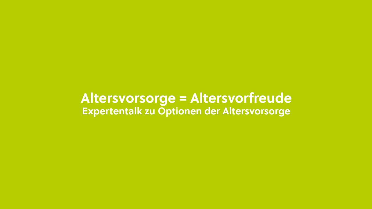Altersvorsorge = Altersvorfreude: Möglichkeiten der Rentenvorsorge im Expertentalk mit MehrWert