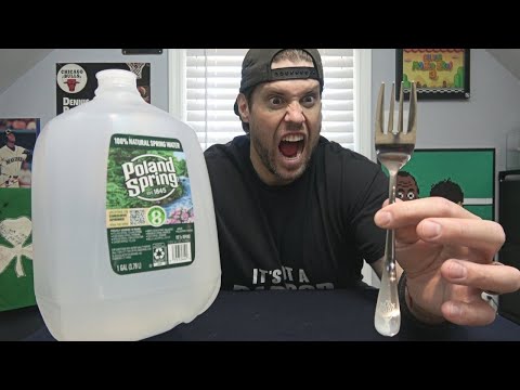 Fastest Time To Drink A Gallon Of WATER (Using A Fork) | L.A. BEAST