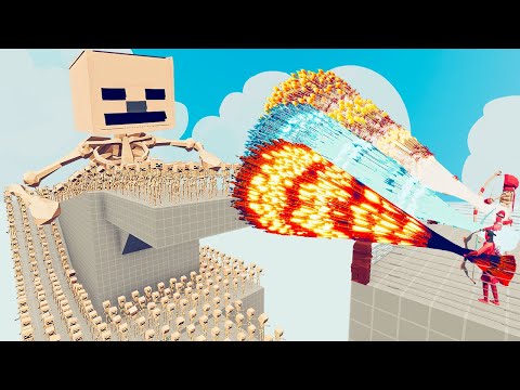 100x MINECRAFT SKELETON + 2x GIANT vs 3x EVERY GOD - Totally Accurate Battle Simulator TABS
