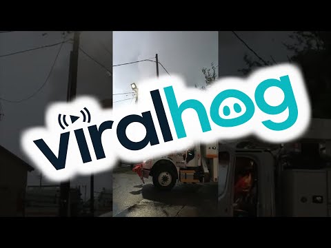 Close Encounter with Tornado While Working || ViralHog