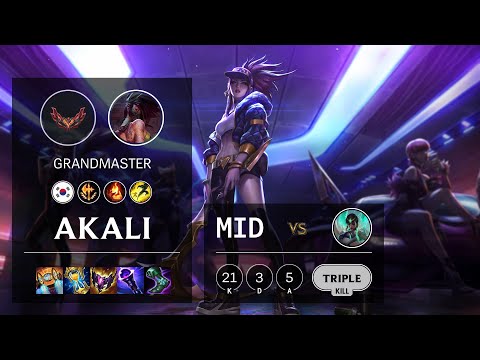 Akali Mid vs Karma - KR Grandmaster Patch 12.5