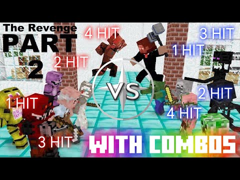 Monster School : GRANNY , GRANDPA & FNAF (The Revenge) - Minecraft Animation with hit combos