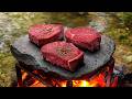 Garlic Butter Steaks And Campfire Potatoes Outdoors