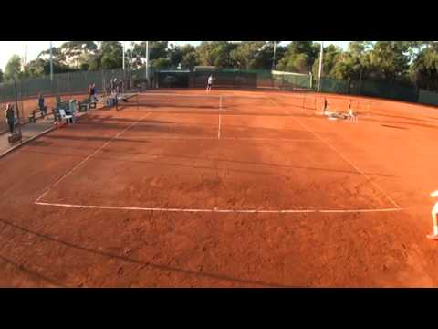 Bechard( white shirt) v Morogiannis Rd 1 150414