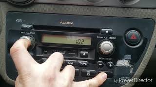 How to reset honda/acura stereo code