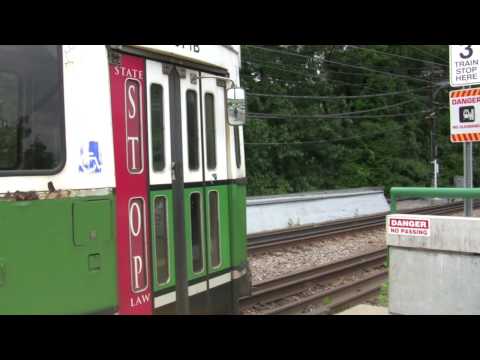 HD MBTA Green Line Riverside Station