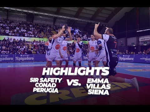 HIGHLIGHTS - Sir Safety Conad Perugia VS Emma Villas Siena - 5 round 1st half