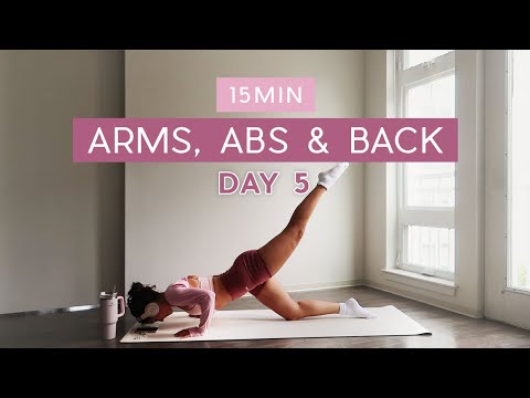 Day 5 - 1 Month Pilates Plan // 15MIN Toned Arms, Abs & Back Workout // no repeats