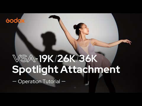 Operational promo video for the Godox VSA spotlight attachment