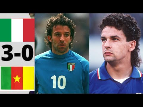 Italy 3 x 0 Cameroon (Del Piero, Roberto Baggio)  ● World Cup 1998 Extended Goals & Highlights HD