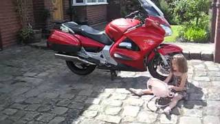 preview picture of video 'Honda ST1300 Pan European, caught on camera, (learna age 5)'