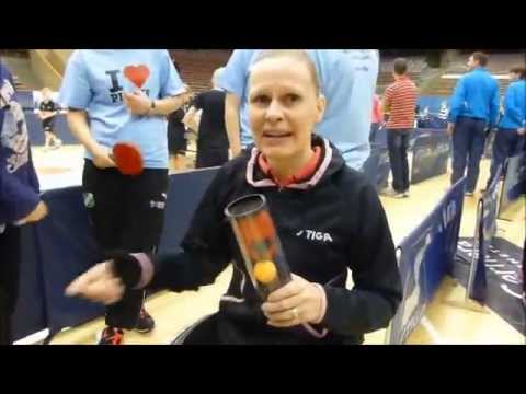 World star table tennis player Anna Karin Ahlquist testing Swing Ping Pong!